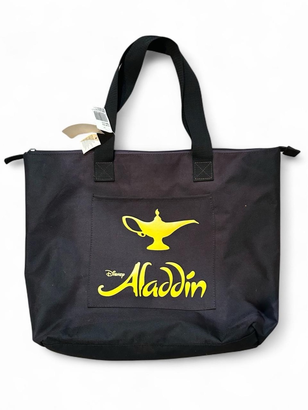 Disney Aladdin The Musical Broadway VIP Tote Bag Black Yellow Magic Lamp NWT